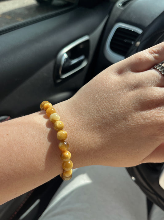 Honey Tigers Eye Crystal Bracelet | Confidence & Empowerment